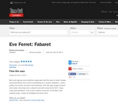 Eve Ferret - TimeOut 12 November 2012